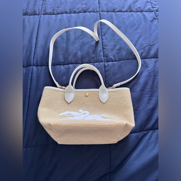 Longchamp Le Panier Pliage Top Handle Raffia Tote bag canvas - Picture 4 of 11